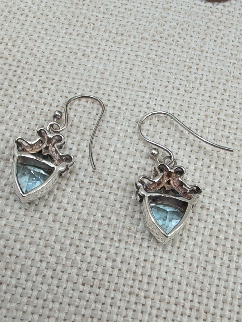 Ross-Simons 925 Sterling Silver Sky Blue Topaz Bali Drop Earrings - Picture 6 of 17